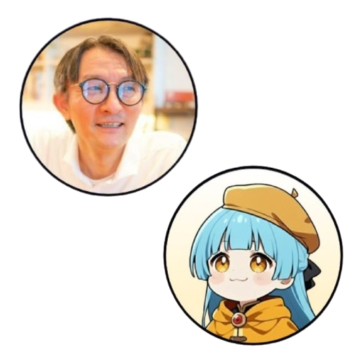 自分とちびコバの写真